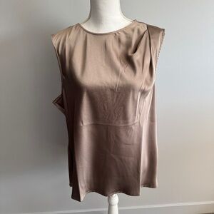 Halogen Single Pleat Sleeveless Satin Shell Size XXL
